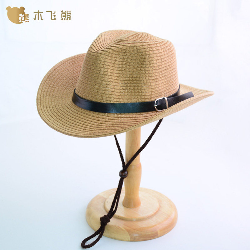 儿童爵士帽夏天男童草帽可折叠爸爸牛仔帽遮阳礼帽亲子沙滩帽大檐,淘宝优惠券,粉丝福利购,淘宝优惠卷