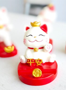 手机支架桌面摆件可爱招财猫创意办公室桌面懒人追剧神器装饰礼物