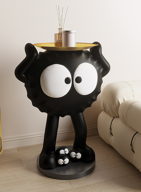 千与千寻煤球客厅电视q柜沙发边卧室落地托盘茶几装饰搬家礼物摆