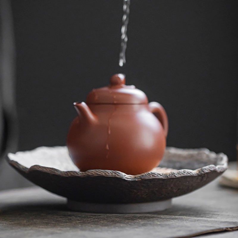 复古粗陶壶承盘干泡台圆形家用茶承养壶H垫茶台盖碗盖壶盖托盘底,淘宝优惠券,粉丝福利购,淘宝优惠卷