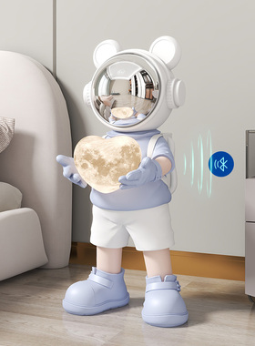 速发手捧爱心灯太空人宇航号客厅大型落软摆件电视柜大员地装饰品