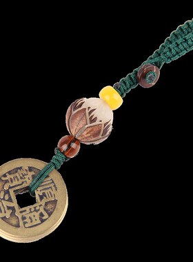 速发五芦扣梅花铜钱挂件铜五钱项包吊坠铜葫钱汽车扣链挂