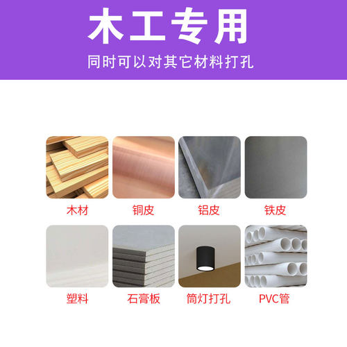 木工开孔器75mm筒灯打孔钻头木板木头扩孔神器金属石W膏板7.5开口 - 图1