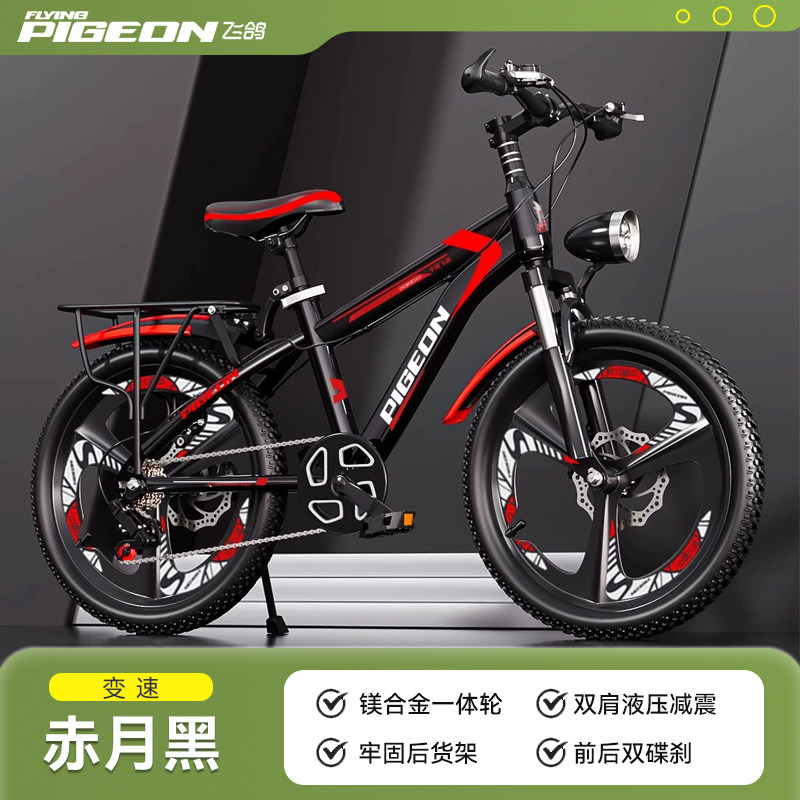 飞鸽儿童自行车6-12到10到15岁男女孩单车中大童青少年变速山地车,淘宝优惠券,粉丝福利购,淘宝优惠卷
