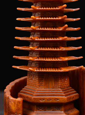 聚善缘文昌塔笔筒摆件九层十三层办公桌书房学生桌面实用送老师