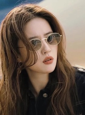 刘亦菲同款墨镜女2025新款复古偏光近视太阳眼镜小脸椭圆高级感男