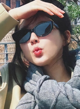 赵露思同款复古猫眼墨镜2025新款近视带度数防紫外线偏光太阳眼镜