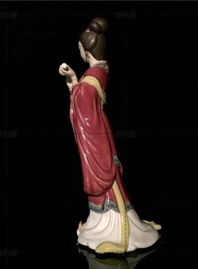 石湾公仔陶瓷仕女摆件中式古典美人特色商务送礼品客厅电视柜装饰