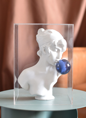 现货速发亚克力罩吹泡泡少雕塑摆件雕像艺术客厅桌面装饰品