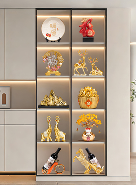 马到成功轻奢客厅酒柜摆件