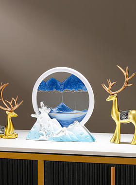 鼎吉福新中式创意流沙画沙漏摆件