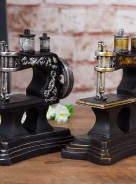 欧式复古怀旧美式乡村咖啡厅酒吧做旧电话机创意橱窗陈列道具摆件