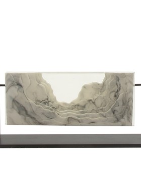 极速新中式创意亚克力假山雕塑工艺品摆件售楼处电视柜样板房软装