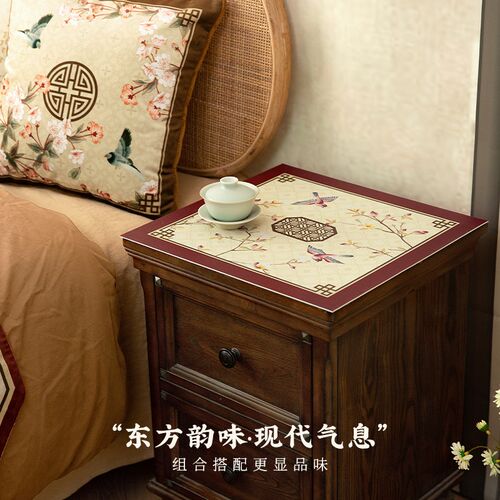 喜即玉殿春中式h牀头柜垫子防水防烫餐桌布PVC桌垫布隔热防尘盖布 - 图2