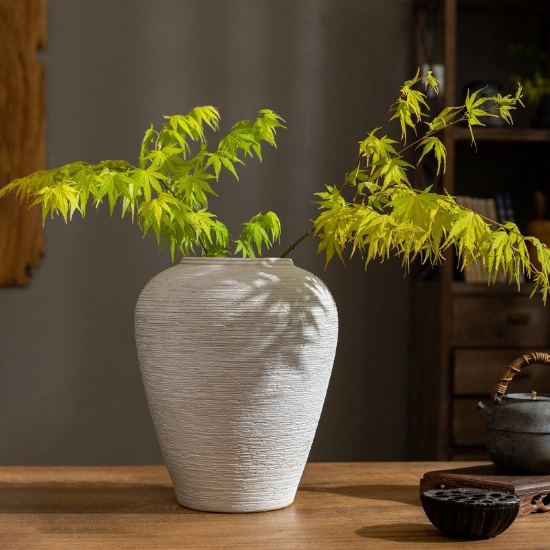 复古艺术陶瓷花瓶客厅水培插花粗陶罐仿古做旧粗犷U侘寂风装饰摆,淘宝优惠券,粉丝福利购,淘宝优惠卷