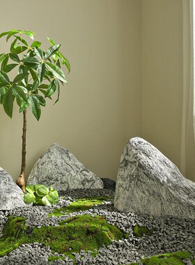 仿真石头室内软装造景装饰摆件雪浪石F雕塑拍摄道具假山庭院景观