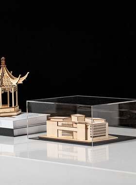 速发新中式建筑几型摆件亚克力样板间桌茶面室禅意客厅玄关茶模工