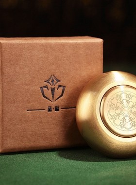 速发铜陀螺减动转桶掌中手捻旋转轮精致指压顺滑微缩指尖迷你转金