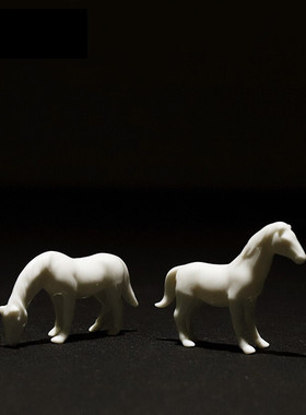 流水趣创意陶瓷白龙马摆件办公室家居书房工艺品禅意装饰品摆设