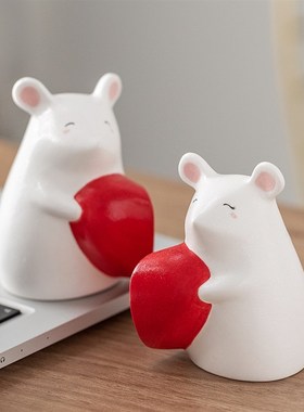 心有所属老鼠摆件可m爱送新人闺蜜情侣结婚礼物一对创意新婚姐妹