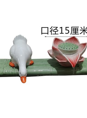 陶瓷循环流水器鱼缸流水摆件搭配石磨假山庭院水缸U造景过滤器装