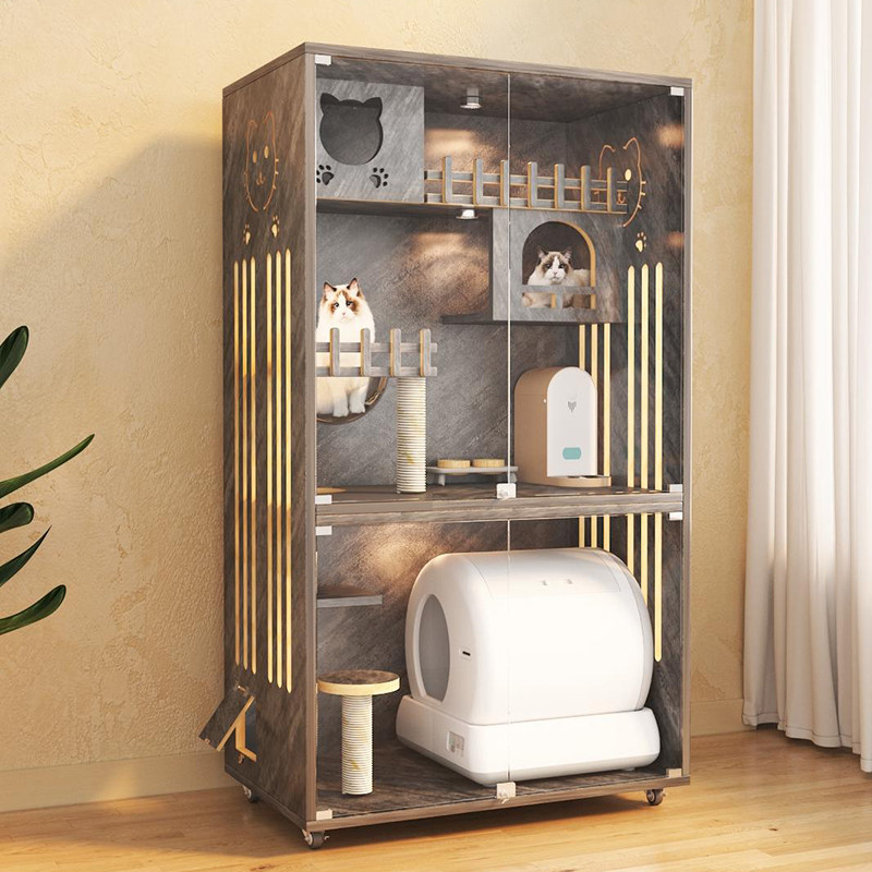 新品猫咪笼子猫屋不占地家用室内猫窝猫厕所猫砂盆一体超大自由空,淘宝优惠券,粉丝福利购,淘宝优惠卷