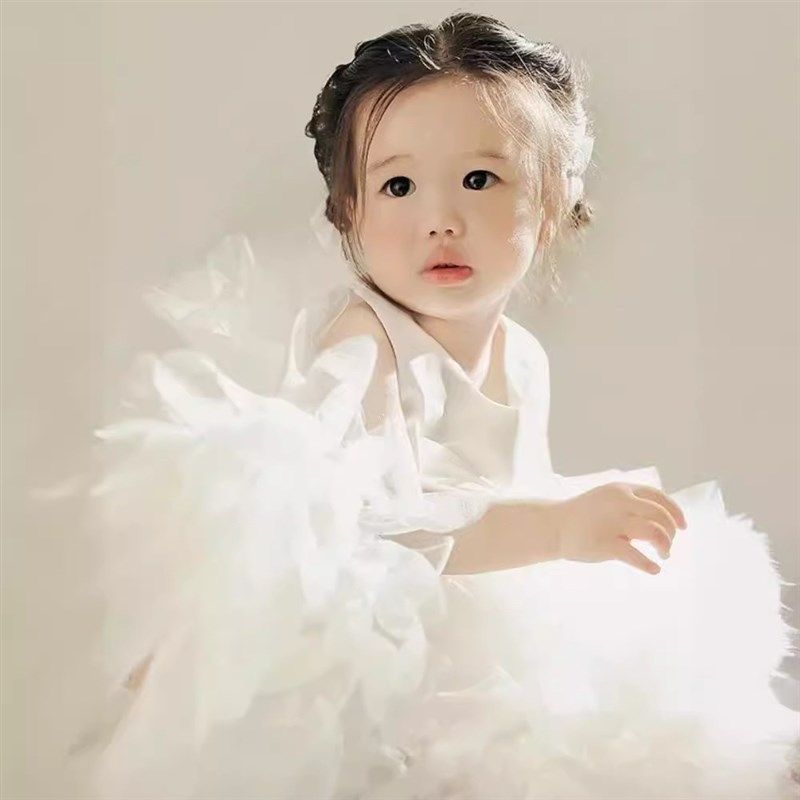 女童礼服白色网纱公主裙儿童礼裙生日宴会蓬蓬裙舞台表演婚纱礼服,淘宝优惠券,粉丝福利购,淘宝优惠卷