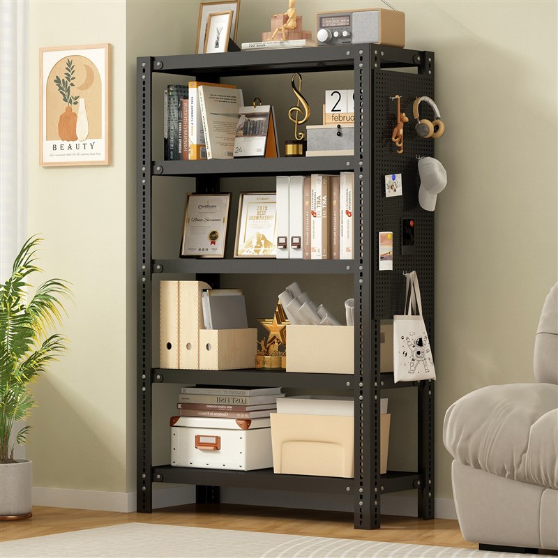 Hole plate shelf storage rack multi-layer floor-standing bookshelf storage rack supermarket warehouse N storage warehouse balcony express angle steel