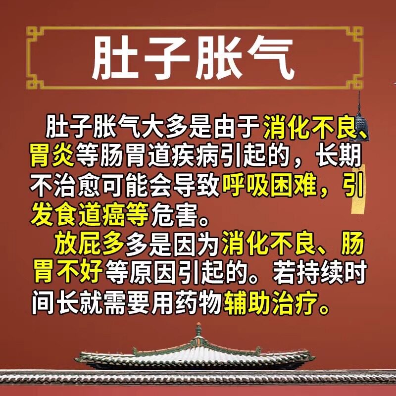 胃胀气屁多调理肠胃肠道功能紊乱胀气打嗝不消化调理肠胃助消化药