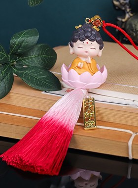 全越赐福小神仙挂件汽车内饰品网红小佛祖观音女士车载后视镜挂饰