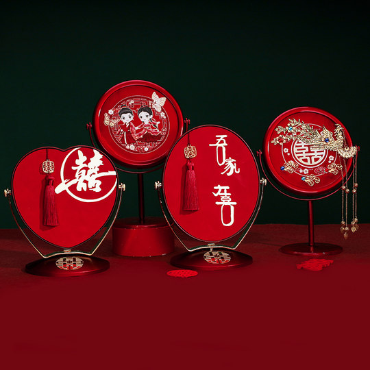 Comb, mirror, special wedding comb, wedding mirror set, bride's dowry, high-end makeup mirror, wedding supplies