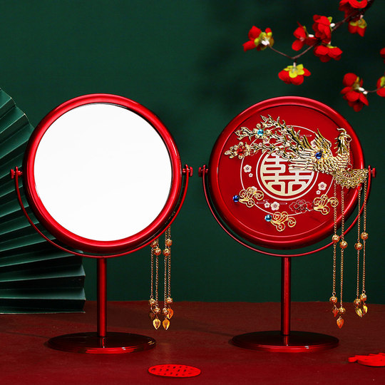 Comb, mirror, special wedding comb, wedding mirror set, bride's dowry, high-end makeup mirror, wedding supplies