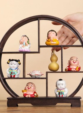 创意小摆件中式观音客厅玄关电视柜酒柜装饰工艺品家居摆件