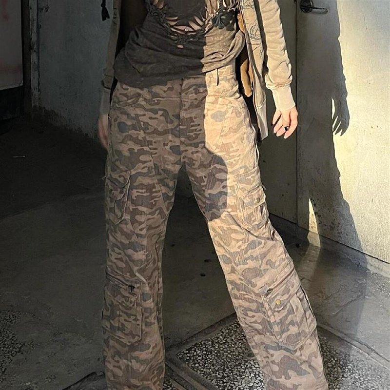 速发大男美式水头重工街洗迷彩工装裤码复古做旧宽松直筒多口袋长,淘宝优惠券,粉丝福利购,淘宝优惠卷