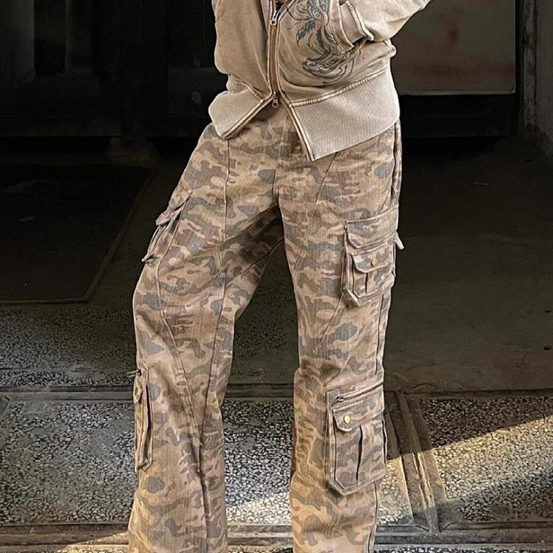 速发大男美式水头重工街洗迷彩工装裤码复古做旧宽松直筒多口袋长,淘宝优惠券,粉丝福利购,淘宝优惠卷