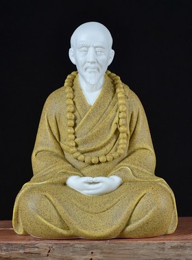 速发弘一法师李叔同客居工艺品佛像人物禅意摆件家瓷陶厅桌面书房