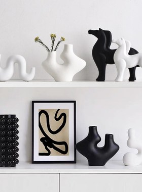 速发简约软装高级感酒柜装饰品摆件轻奢客厅小众抽象艺术家居