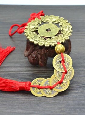 速发财库财局7福临门仿古铜钱招财进宝五.厘米蝠蝙钱玄关大门厅装