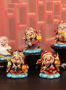 速发福禄店财神小摆件福饰寿喜财招财寿铺开业家居汽车装禄品