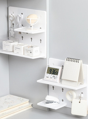 极速Room Decor Hole Board Wall Shelf Hooks Desk Organizer Ma