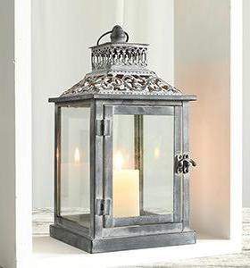 欧式复古铁艺风灯烛台做旧灰金属香薰蜡烛灯笼家居装饰品摆件婚礼