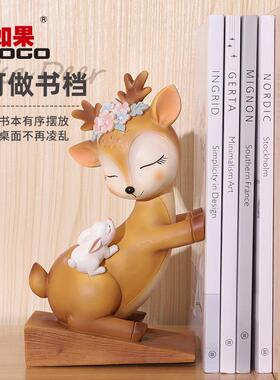 梅花鹿免打孔门挡创意入户门防撞门塞门阻可爱书挡防风卡门固定器