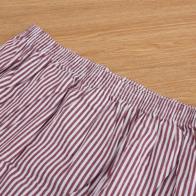 阿罗裤男士内裤加大码平角纯棉内裤男宽松四角裤头居家短睡裤条纹,淘宝优惠券,粉丝福利购,淘宝优惠卷