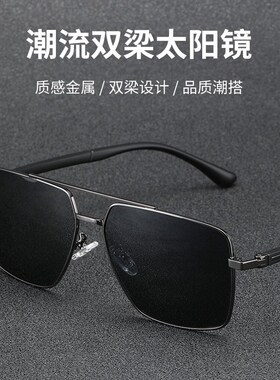 速发大脸男镜墨士开车偏光太镜2024睛款大号方形框驾驶眼新大框