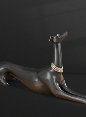 速发纯铜狗轻奢家居摆装饰关件客厅玄软电视柜办公室桌面上工艺礼