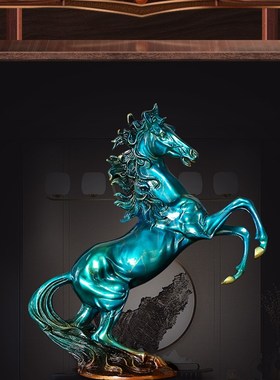 速发立马成功纯铜招财马摆件铺司店公开居客厅酒柜装饰送乔迁家业