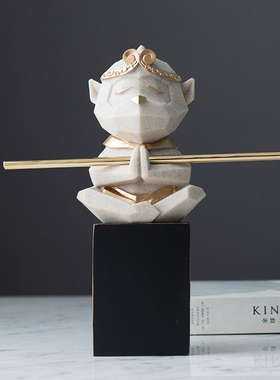 轻奢悟空摆件斗战胜佛齐天大圣北欧风格电视柜酒柜玄关装饰品摆设