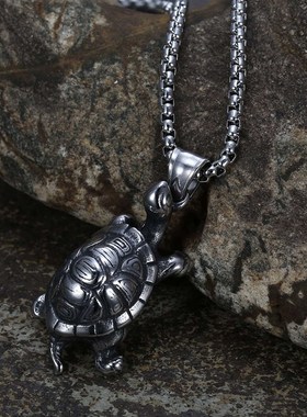 Series stainless steel turtle pendant necklace retro persona