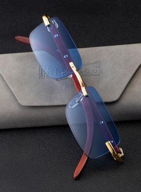 太阳眼镜太阳眼镜新款框眼镜无欧美时尚男士女腿防2022光平木头木