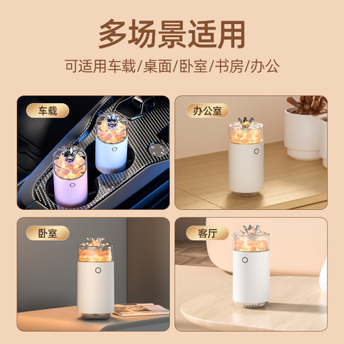极速车载加湿器空气净化器一体车用车内气氛灯新款汽车雾化香薰机 - 图3